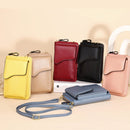 Shoulder Crossbody Bag Large Capacity Ladies Long Purse Mobile Phone Bag(Black)