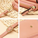 Shoulder Crossbody Bag Large Capacity Ladies Long Purse Mobile Phone Bag(Blue)
