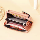 Shoulder Crossbody Bag Large Capacity Ladies Long Purse Mobile Phone Bag(Apricot)
