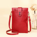 D012 Retro Shoulder Bag Simple Casual Vertical Mini Bag Cross-body Mobile Phone Bag(Red)