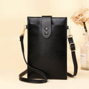 D012 Retro Shoulder Bag Simple Casual Vertical Mini Bag Cross-body Mobile Phone Bag(Black)