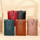 D012 Retro Shoulder Bag Simple Casual Vertical Mini Bag Cross-body Mobile Phone Bag(Red)