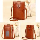 D012 Retro Shoulder Bag Simple Casual Vertical Mini Bag Cross-body Mobile Phone Bag(Red)