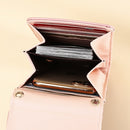 Cross-slung Woman Bag Buckle Shoulder Bag Crocodile Print Phone Bag(Black)