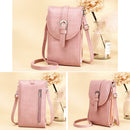Cross-slung Woman Bag Buckle Shoulder Bag Crocodile Print Phone Bag(Black)