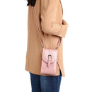 Cross-slung Woman Bag Buckle Shoulder Bag Crocodile Print Phone Bag(Black)