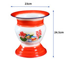 Traditional Fruit Basket Ice Wine Dispenser, Size: 23x24.5cm(Red)