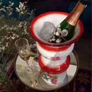 Traditional Fruit Basket Ice Wine Dispenser, Size: 23x24.5cm(Red)
