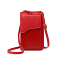 Shoulder Crossbody Small Bag Ladies Cell Phone Bag Wallet(Red)