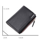 BEEDOVR 9902 Men Short Wallet Multi-card Zipper ID Bag(Brown)