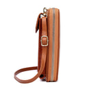 Ladies Crossbody Cell Phone Bag Mini Shoulder Crocodile Coin Purse(Pink)