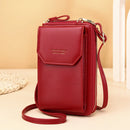 HX730 Women Wallet PU Leather Long Cell Phone Bag(Red)