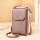 HX730 Women Wallet PU Leather Long Cell Phone Bag(Purple)