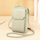 HX730 Women Wallet PU Leather Long Cell Phone Bag(Green)