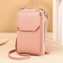 HX730 Women Wallet PU Leather Long Cell Phone Bag(Pink)