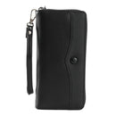 Women Purse Long Zipper Clutch Bag Large Capacity Cell Phone Bag(Black)