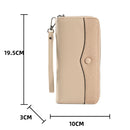 Women Purse Long Zipper Clutch Bag Large Capacity Cell Phone Bag(Blue)