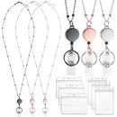 QD-2451 Multifunctional Metal Bead Chain Retractable Pulling Buckle ID Card Holder(Silver)