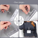 QD-2451 Multifunctional Metal Bead Chain Retractable Pulling Buckle ID Card Holder(Rose Gold)