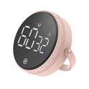 F1 Large Screen LED Electronic Rotating Kitchen Timer(Pink)