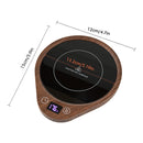 DS1290 Thermostatic Coaster Adjustable Thermos Cup Mat, Plug Type: UK Plug (Wood Grain)