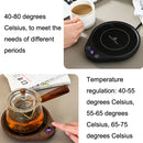 DS1290 Thermostatic Coaster Adjustable Thermos Cup Mat, Plug Type: UK Plug (Wood Grain)