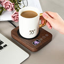 DS1209 Coffee Heating Mat Warm Coaster Office Insulation Pad, Plug Type: US Plug (Wood Grain)