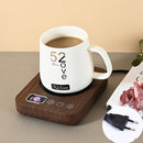 DS1209 Coffee Heating Mat Warm Coaster Office Insulation Pad, Plug Type: EU Plug (Wood Grain)