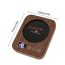 DS1209 Coffee Heating Mat Warm Coaster Office Insulation Pad, Plug Type: EU Plug (Wood Grain)