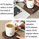 DS1209 Coffee Heating Mat Warm Coaster Office Insulation Pad, Plug Type: EU Plug (Wood Grain)