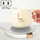 220V Home Thermostatic Coaster Timing Digital Display Warm Coaster, US Plug(White)