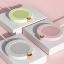 220V Home Thermostatic Coaster Timing Digital Display Warm Coaster, US Plug(Pink)