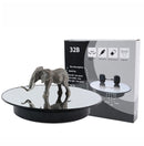 32cm Electric Turntable for Photography With Speed Direction Adjustment, Color: Golden Mirror
