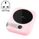 DS1208 Coffee Heating Pad Warm Coaster Thermostatic Mat, Plug Type: UK Plug (Pink)