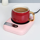 DS1208 Coffee Heating Pad Warm Coaster Thermostatic Mat, Plug Type: UK Plug (Pink)
