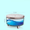 Ultrasonic Aromatherapy Diffuser Humidifier Essential Oil Diffuser EU Plug(Purple Flower Dot)