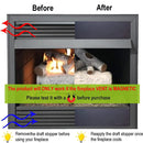 2 PCS Magnetic Fireplace Draft Stopper Fireplace Cover to Block Cold Air 101.6 x 10.16cm