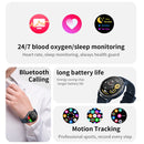 T5max 1.28 Inch Heart Rate/Blood Oxygen Monitoring Bluetooth Calling Smart Watch(Black)