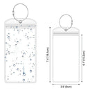 6 PCS QD-2501 Stainless Steel Key Ring Transparent PVC Luggage Tag(18.5x9cm)
