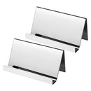 2 PCS ZT7414 304 Stainless Steel Mirror Desktop Name Card Storage Rack(Silver)