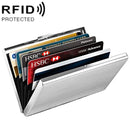 ZT-1563 RFID Anti-theft Aluminum Alloy Multi-compartment Business Card Case Card Holder(Silver)