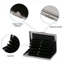 ZT-1563 RFID Anti-theft Aluminum Alloy Multi-compartment Business Card Case Card Holder(Silver)