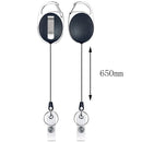 2 PCS Multifunctional Retractable Waterproof Card Case Keychain Ring Card Sleeve(Horizontal)