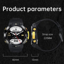 AK45 1.32 Inch Heart Rate/Blood Pressure Monitoring Smart Bluetooth Calling Watch(Black)