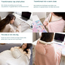 AI-540 72x115cm USB Body Warmer Blanket Office Heater Electric Heating Shawl(Pink Rabbit Stripes)