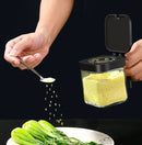 3 In 1 Lead-free Glass Spice Box Set Home Kitchen Storage Box With Lid