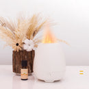 White Noise Simulation Flame Aromatherapy Machine Ultrasonic Humidifier(UK Plug)