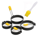 3 / 4 Inch Anti-Hot Egg Rings Non-Stick Round Fried Egg Maker Mold(4 PCS/Set)