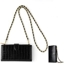 Chain Bag Coin Bag Crossbody Long Mini Shoulder Phone Bag(Black)