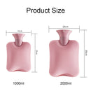 Large Explosion-proof Water-injected PVC Warm Water Bag, Spec: 1000ml (Light Pink)